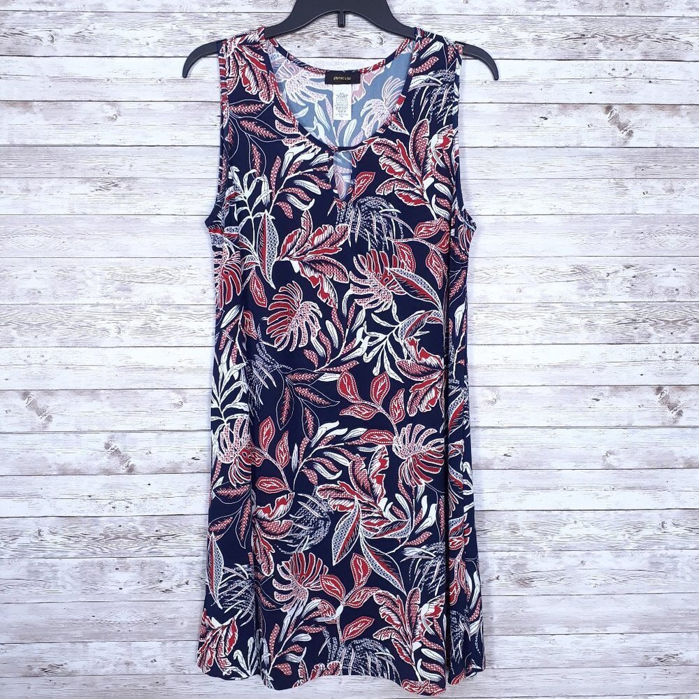 Espresso Womens Shift Dress PXL Tropical Blue Red 195A